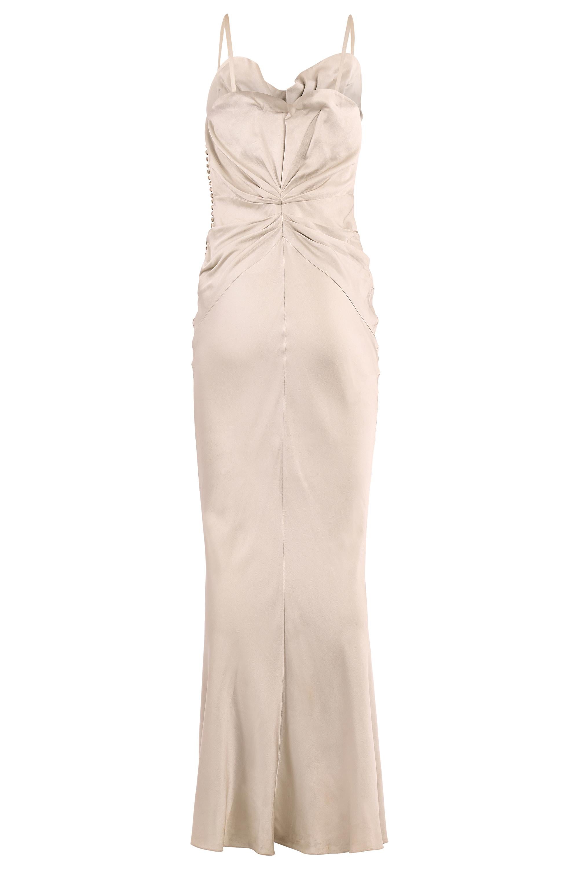 Vintage Christian Dior S/S 2008 White Silk Gown (Robe en soie blanche) en vente 1