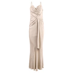 Vintage Christian Dior S/S 2008 White Silk Gown (Robe en soie blanche)