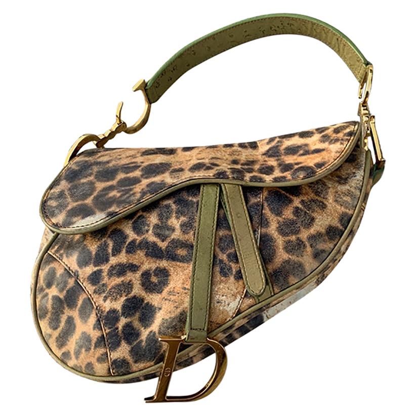Vintage Christian Dior Saddle Leopard 