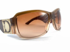 Vintage Christian Dior " Shaded " Mocca Oversized Sunglasses 2000's Italy