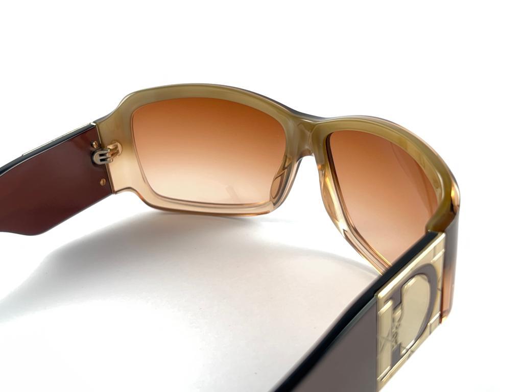 Vintage Christian Dior „ Shaded“ Mocca-Sonnenbrille in Übergröße 2000''s Italien im Angebot 1
