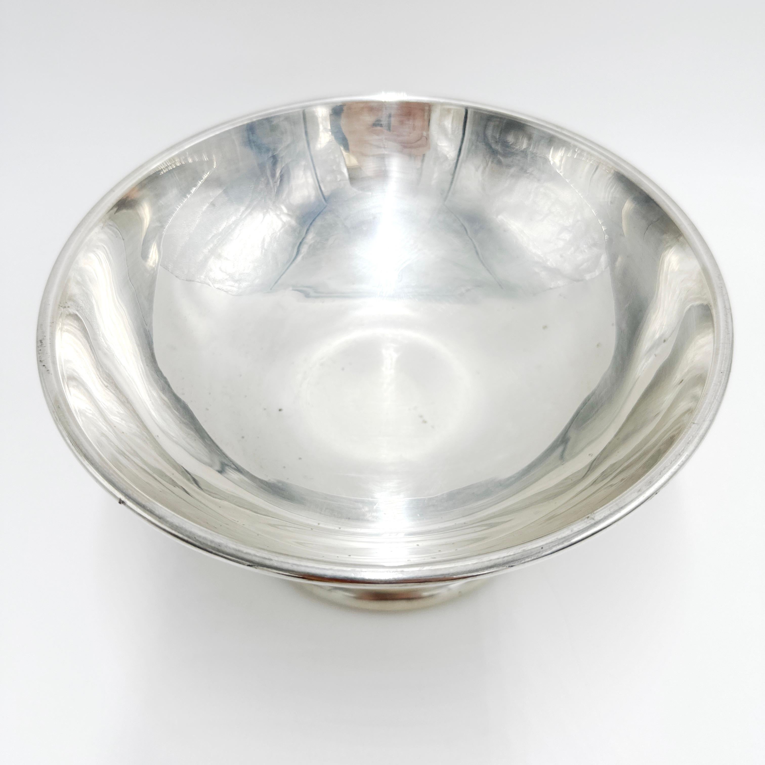 Mid-20th Century Vintage Christian Dior Silver Plated Pedestal Bowl