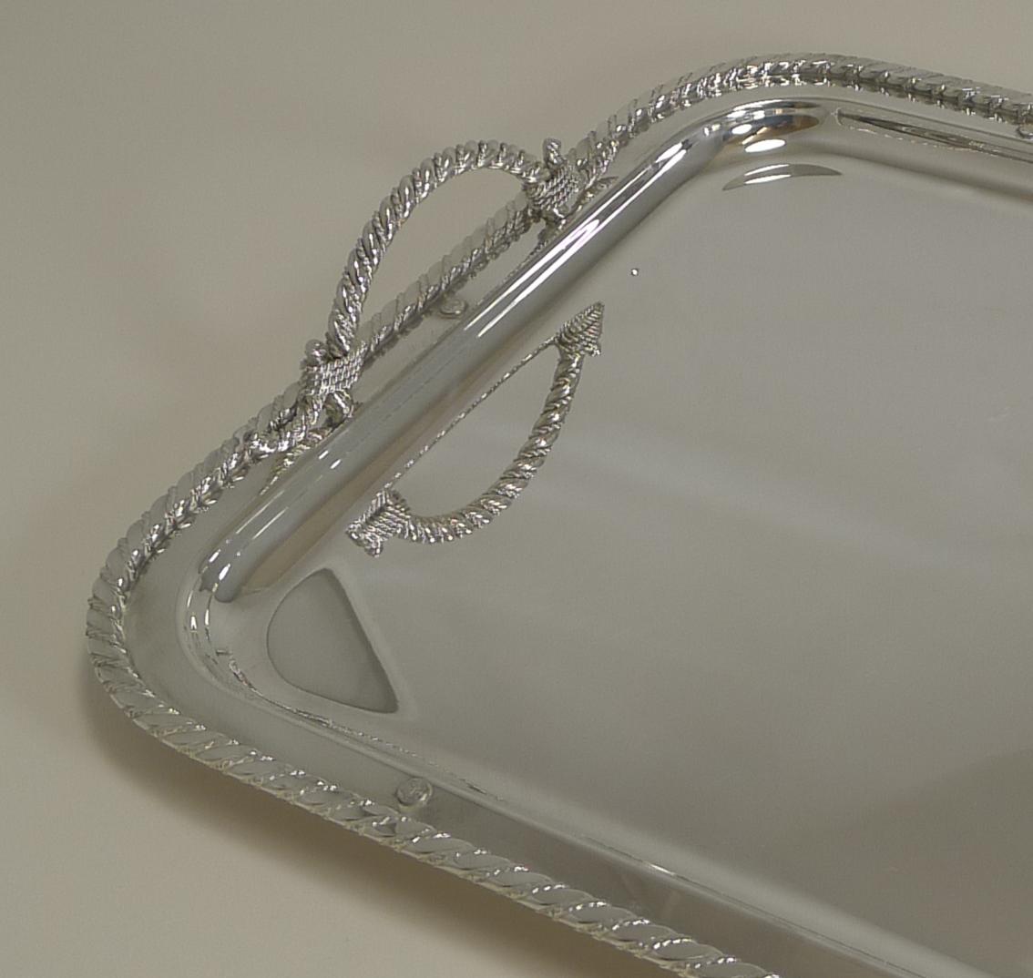 Vintage Christian Dior Silver Plated Serving Tray, circa 1970 1