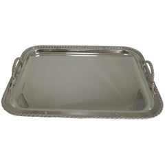 Retro Christian Dior Silver Plated Serving Tray, circa 1970