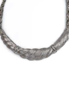 1970’s Vintage Christian Dior Silver Tone Collier Necklace