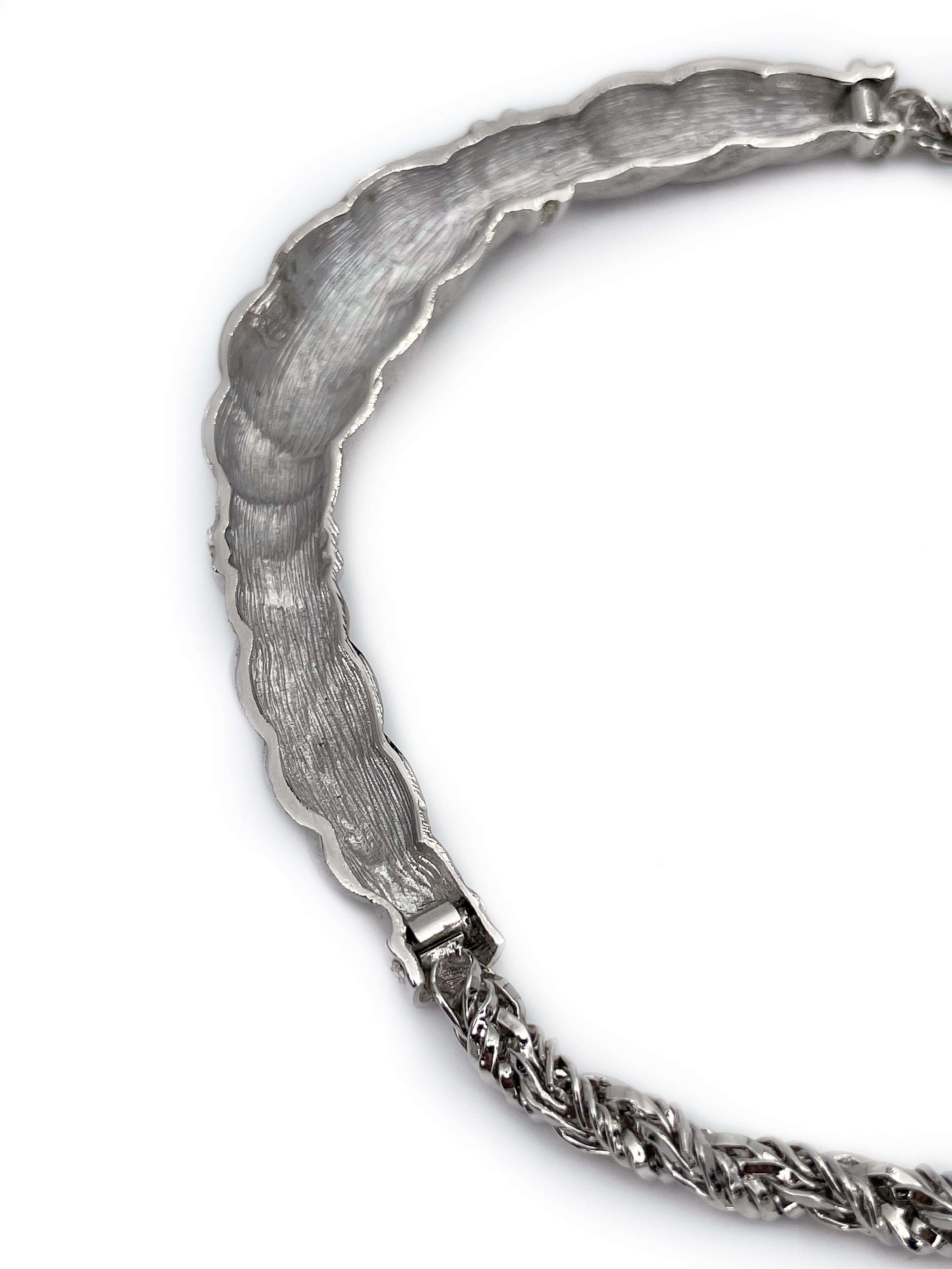 Contemporary 1970’s Vintage Christian Dior Silver Tone Collier Necklace