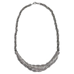 1970’s Vintage Christian Dior Silver Tone Collier Necklace