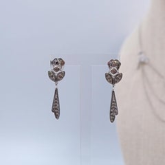 Vintage Christian Dior Silvertone Delicate Bow Set Necklace and Earrings 1990's