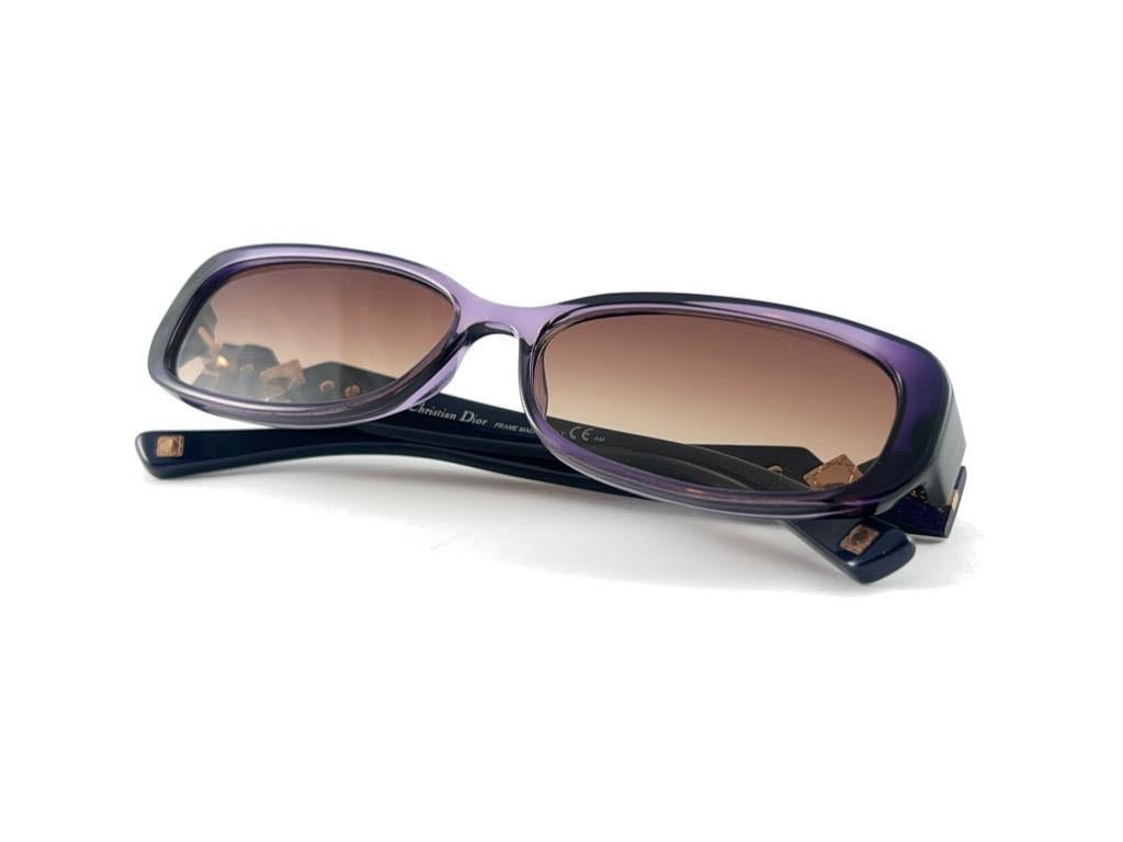 Women's or Men's Vintage Christian Dior Sleek Purple Sunglasses Fall 2000 Y2K