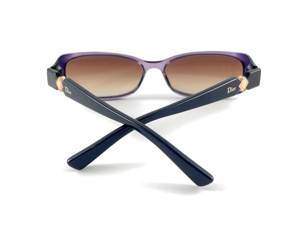 Vintage Christian Dior Sleek Purple Sunglasses Fall 2000 Y2K 2