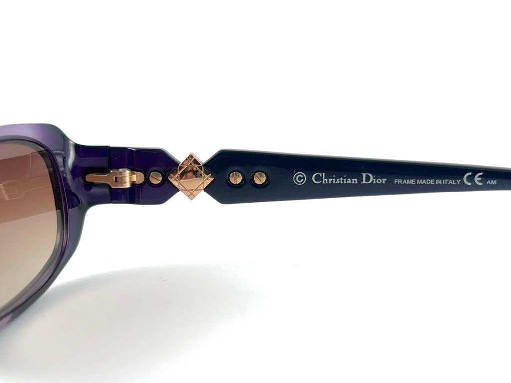 Vintage Christian Dior Sleek Purple Sunglasses Fall 2000 Y2K 3