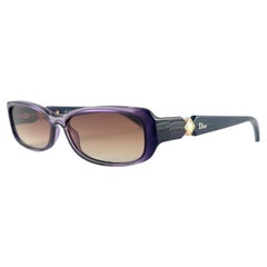 Vintage Christian Dior Sleek Purple Sunglasses Fall 2000 Y2K
