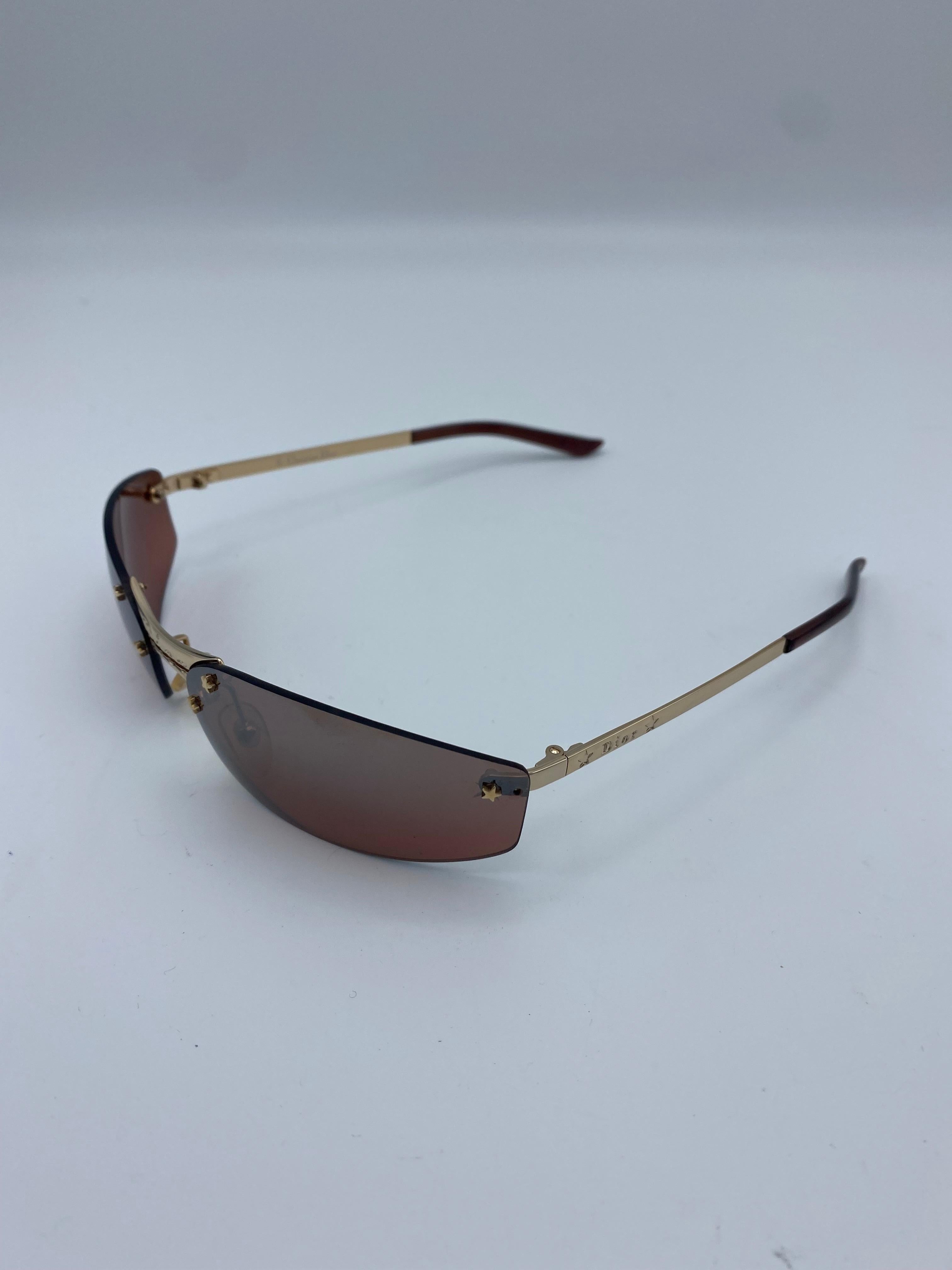 Vintage Christian Dior Square Sunglasses In Good Condition In Beverly Hills, CA