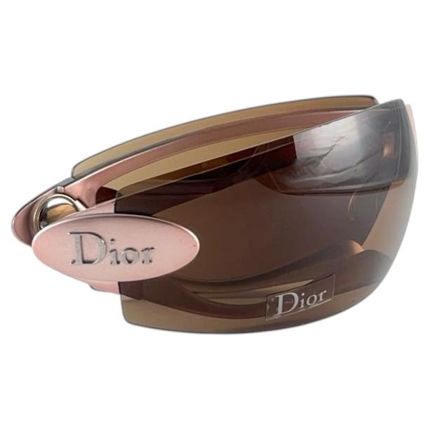 Vintage Christian Dior Summer 1 Fold Large Wrap Galliano Sunglasses 2000'S  Y2K For Sale