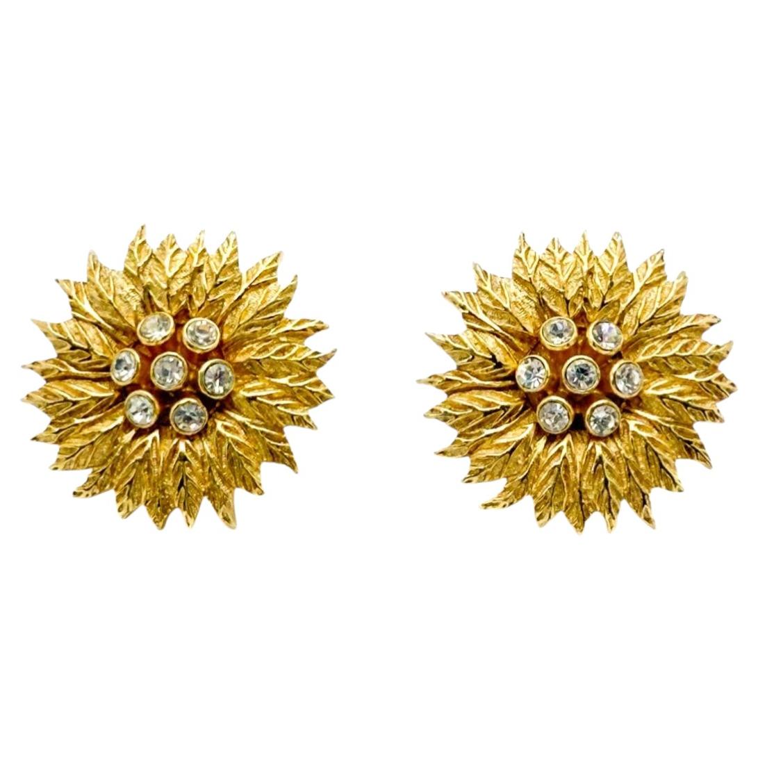 Vintage Christian Dior Sunflower Earrings 1980s