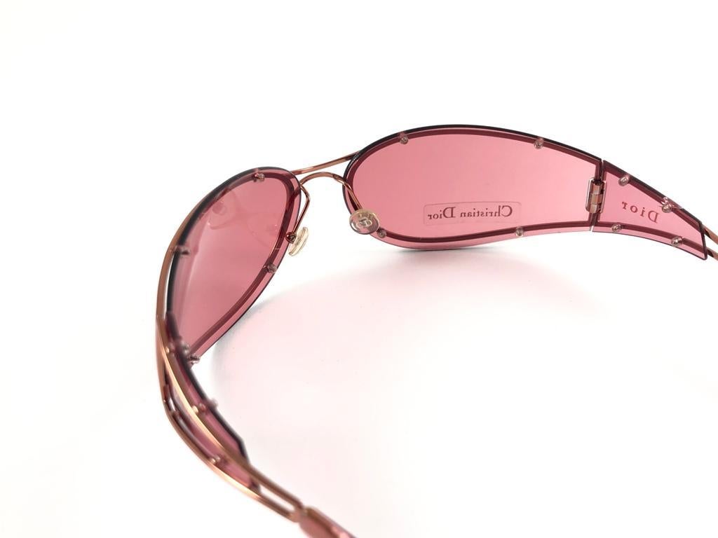 Vintage Christian Dior Trailer Park Wrap Galliano Era Sunglasses Fall 2000 Y2K For Sale 2