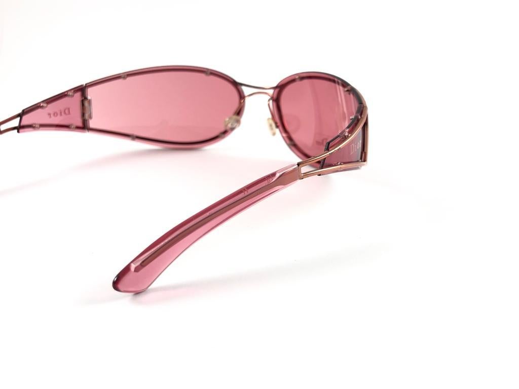 Vintage Christian Dior Trailer Park Wrap Galliano Era Sunglasses Fall 2000 Y2K For Sale 3
