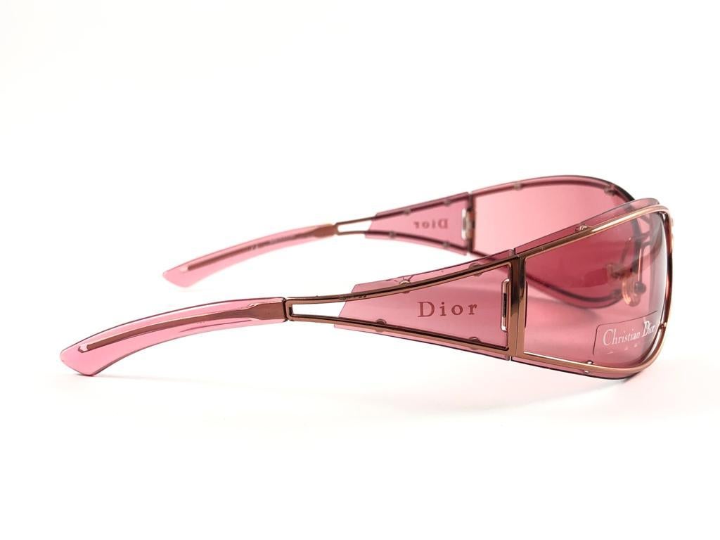 Gray Vintage Christian Dior Trailer Park Wrap Galliano Era Sunglasses Fall 2000 Y2K For Sale