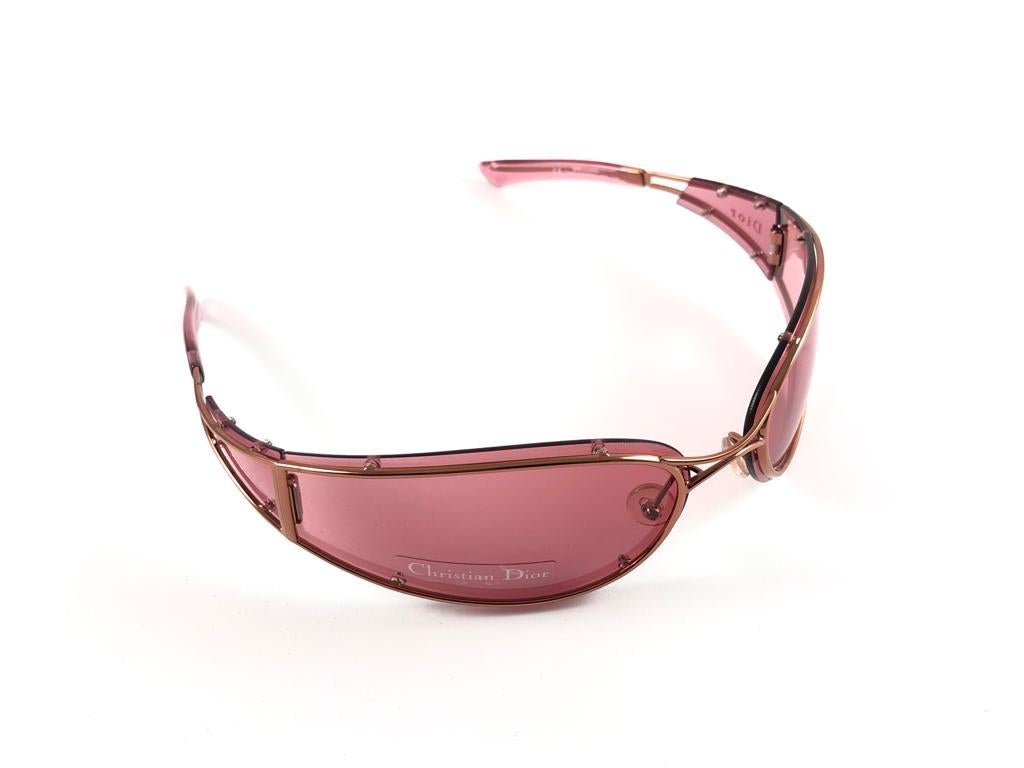 Vintage Christian Dior Trailer Park Wrap Galliano Era Sunglasses Fall 2000 Y2K For Sale 1