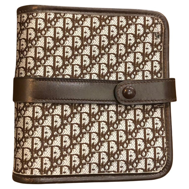 Vintage CHRISTIAN DIOR Trotter Jacquard Bi-Fold Short Wallet