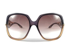 Vintage Christian Dior " Volute " Amber Oversized Sunglasses 2000's Italy