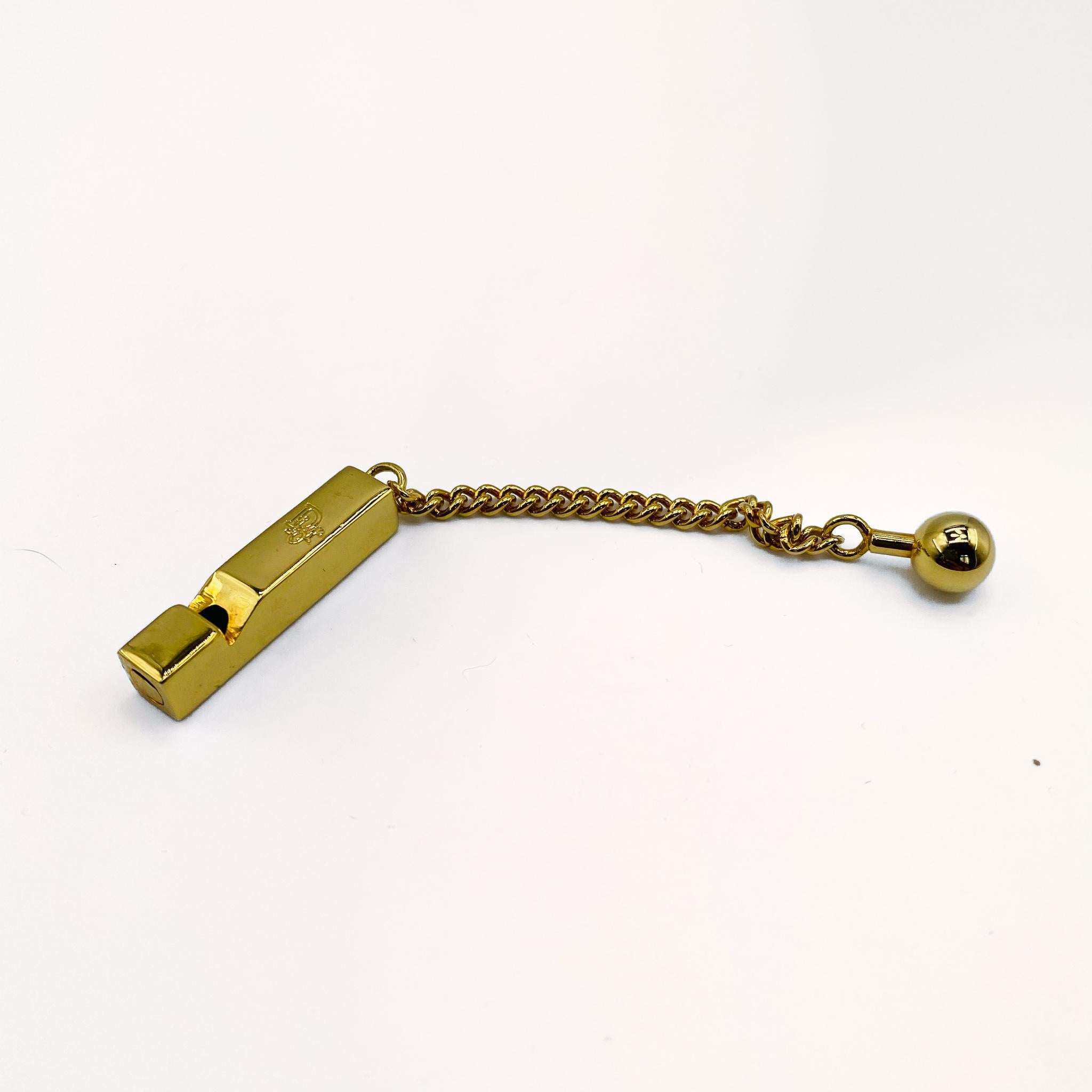 Christian Dior Whistle 1970s

Super cool Christian Dior whistle. Made in Germany in the 1970s from 18 karat gold plated metal.  Comes with original box

The Christian Dior aesthetic for timelessly elegant chic originated in the 1940s with the  ‘New