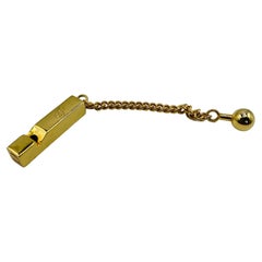 Vintage Christian Dior Gold Plated Whistle 1970s