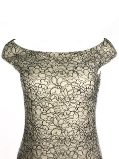 Vintage CHRISTIAN DIOR White Floral Lace Dress Size 8