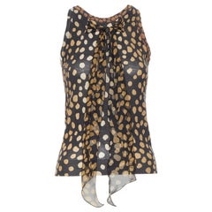 sciarpa vintage CHRISTIAN DIOR in misto lana e seta a macchie di leopardo FR34