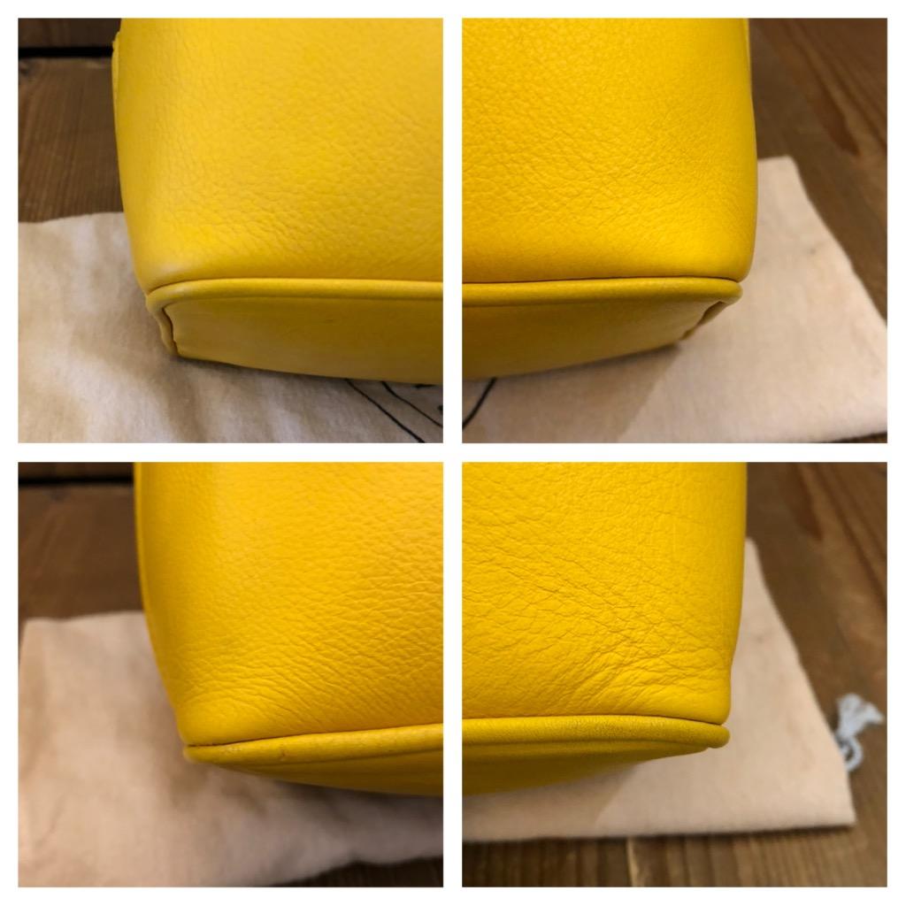 Vintage CHRISTIAN DIOR Yellow Leather Vanity Case Handbag 1