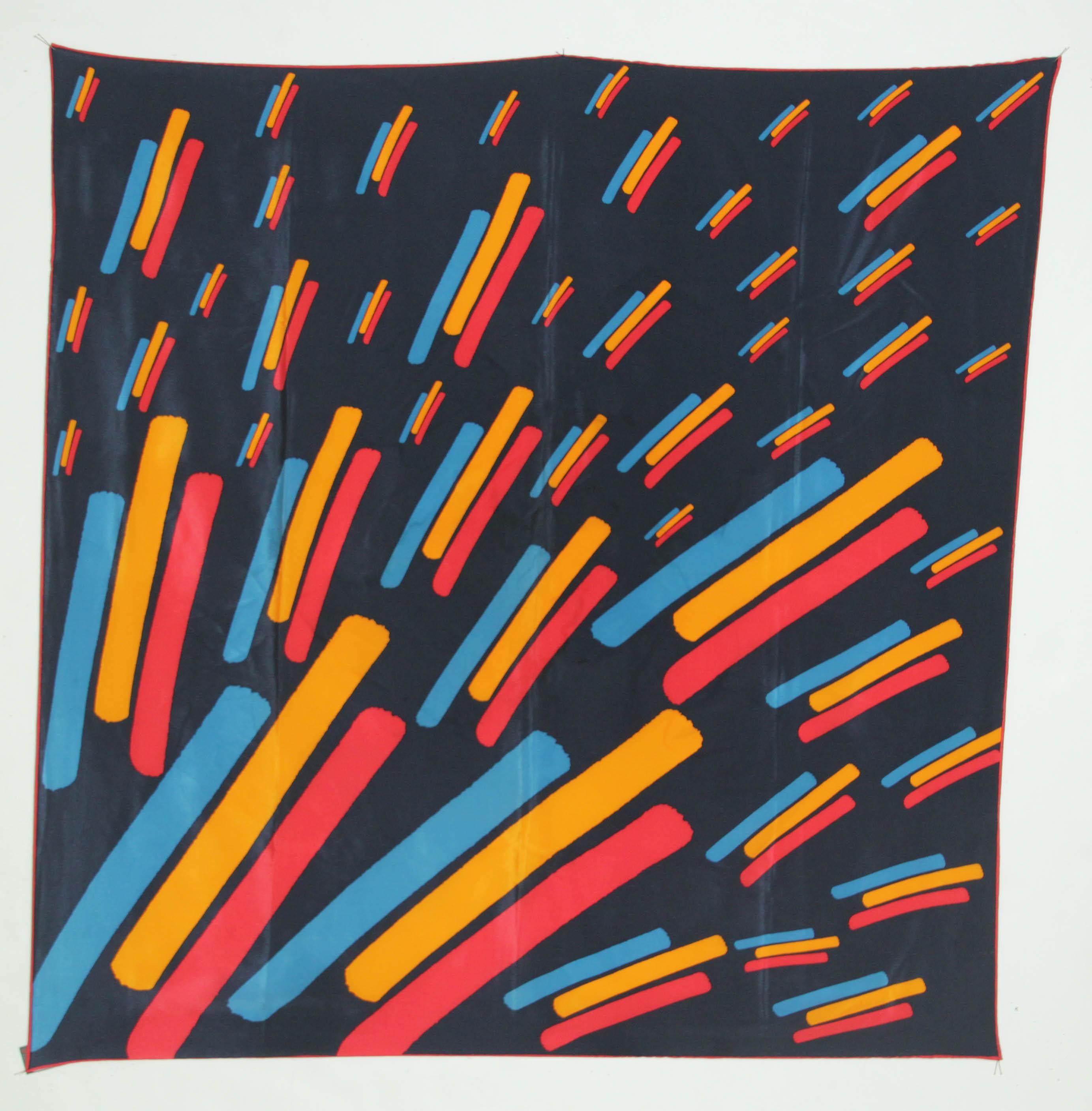 Vintage CHRISTIAN FISCHBACHER for RAIFFEISEN Silk Scarf Hem Rolled 34 