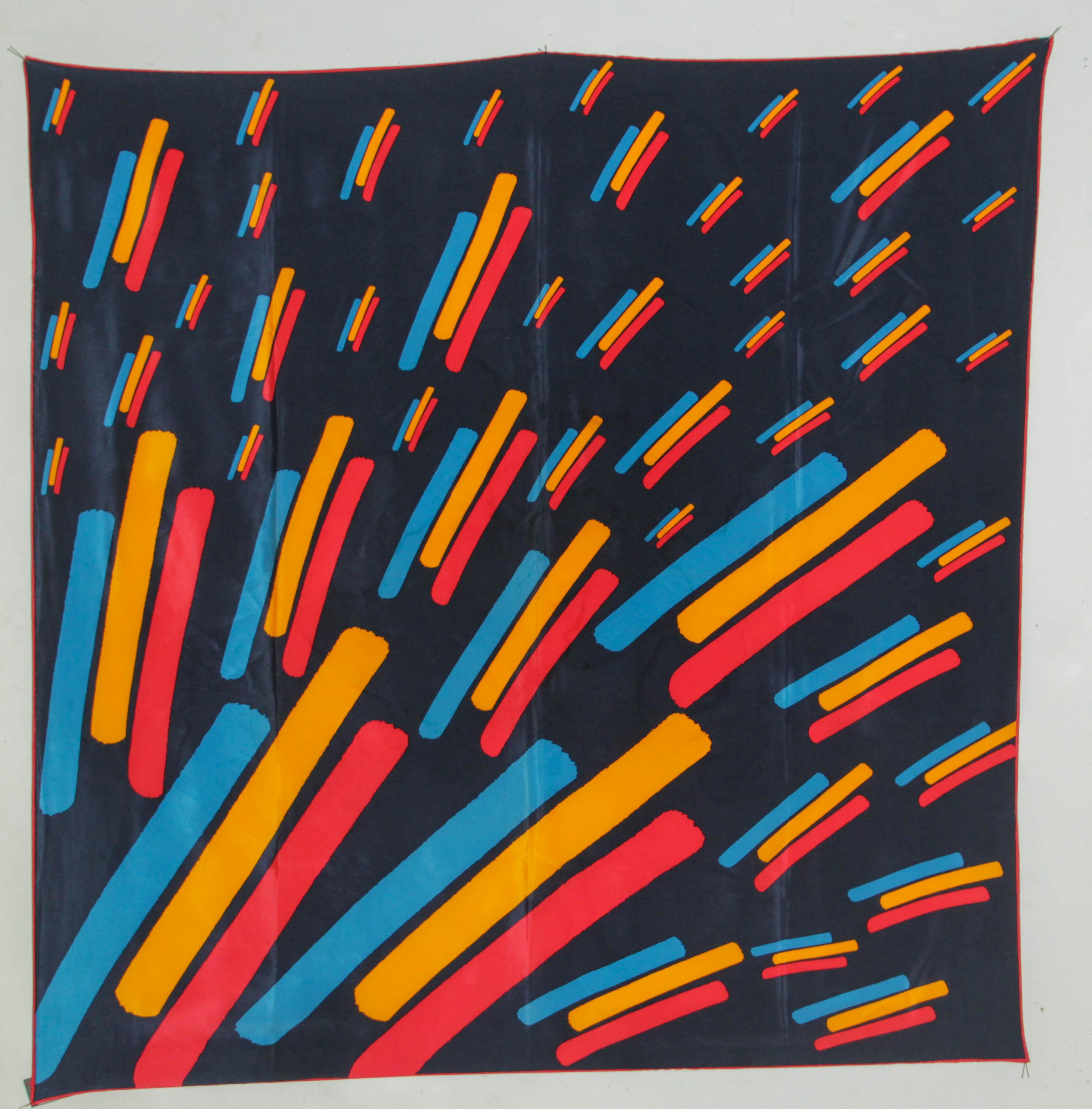 Vintage CHRISTIAN FISCHBACHER for RAIFFEISEN Silk Scarf Hem Rolled 34 
