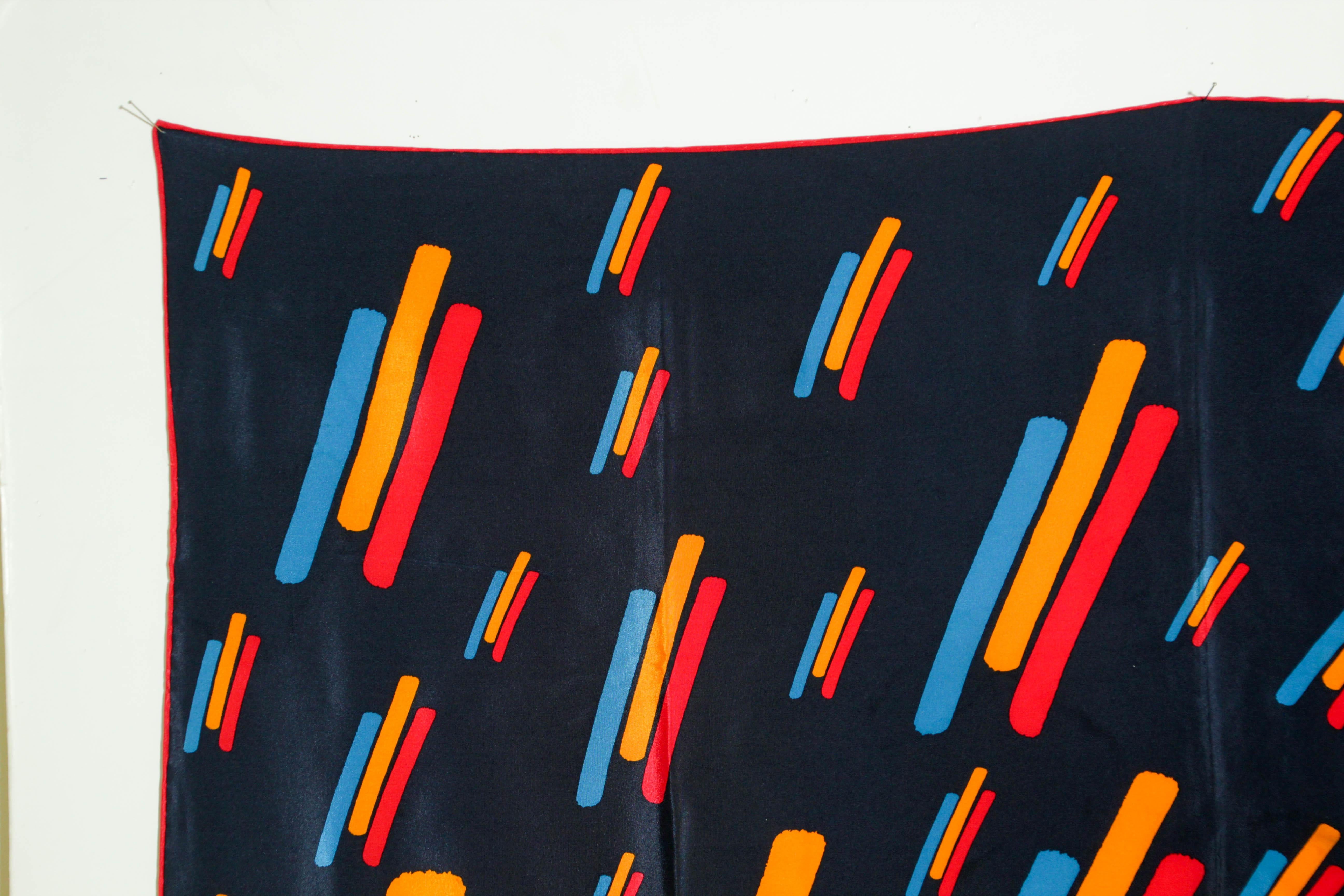 Vintage CHRISTIAN FISCHBACHER for RAIFFEISEN Silk Scarf Hem Rolled 34 