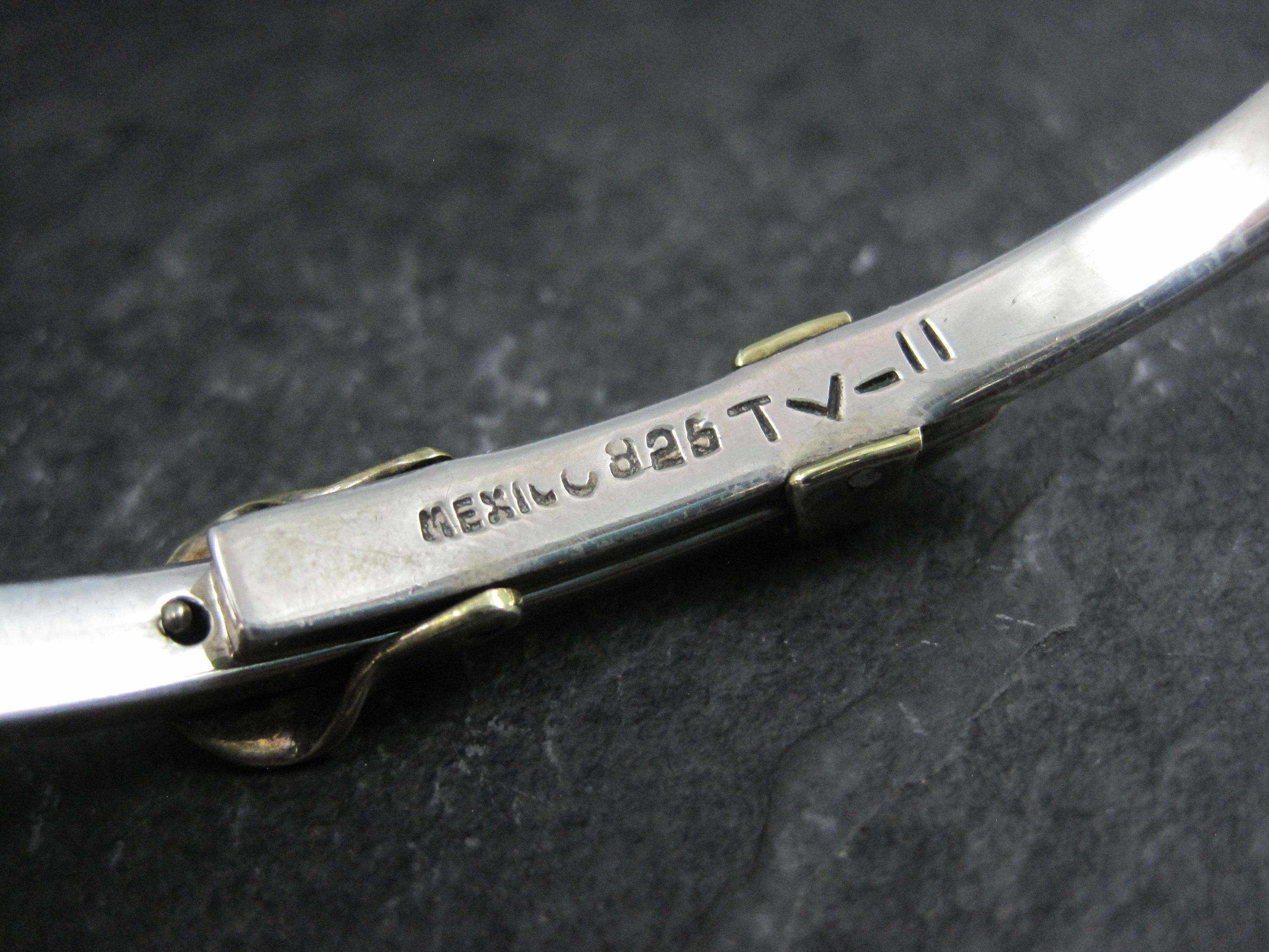 Brazalete brazalete vintage pez cristiano Ichthys hebilla de plata mexicana 6,5 en venta 10