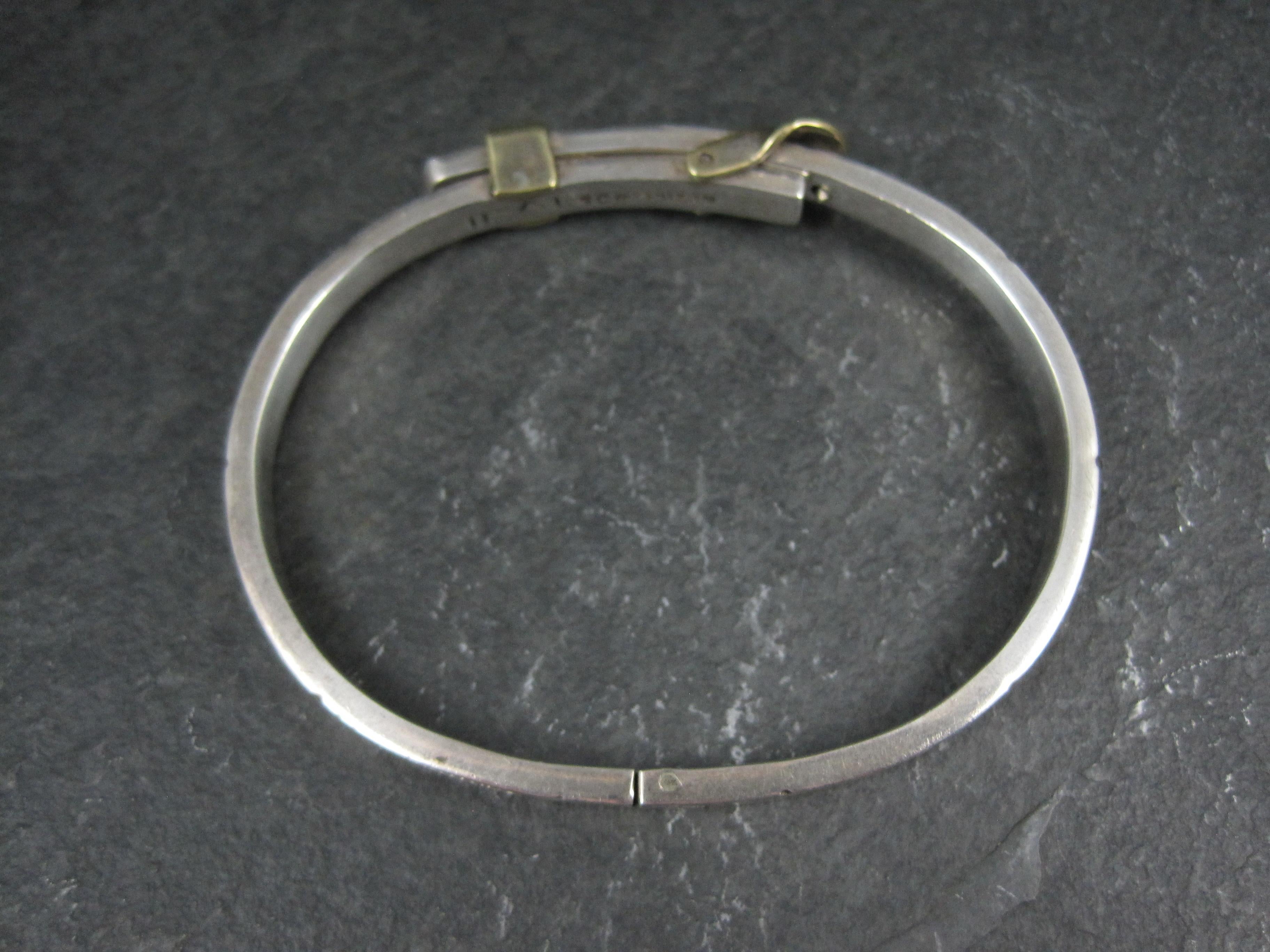 De las mujeres Brazalete brazalete vintage pez cristiano Ichthys hebilla de plata mexicana 6,5 en venta