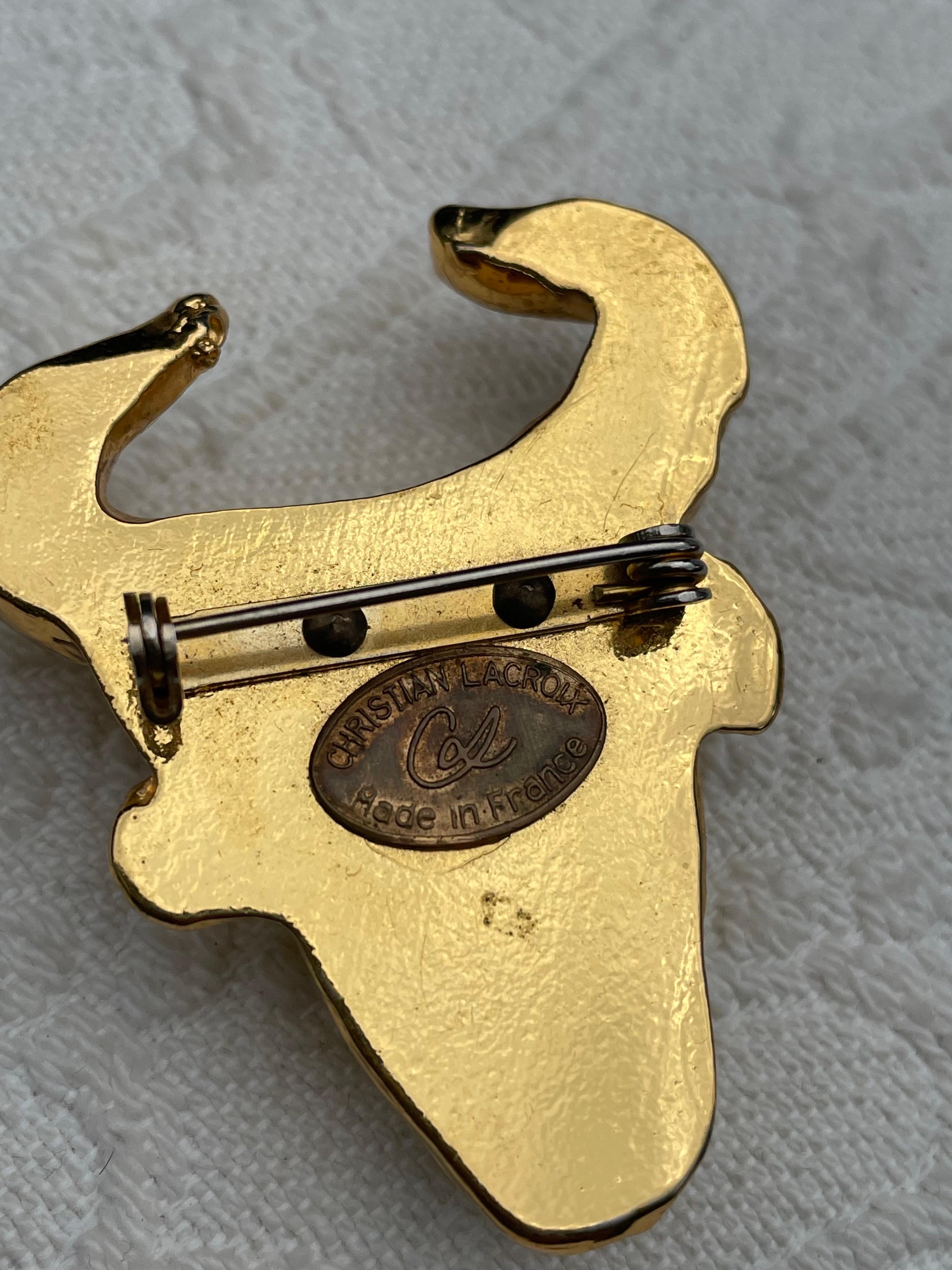 Women's or Men's Vintage Christian La Croix brooch For Sale