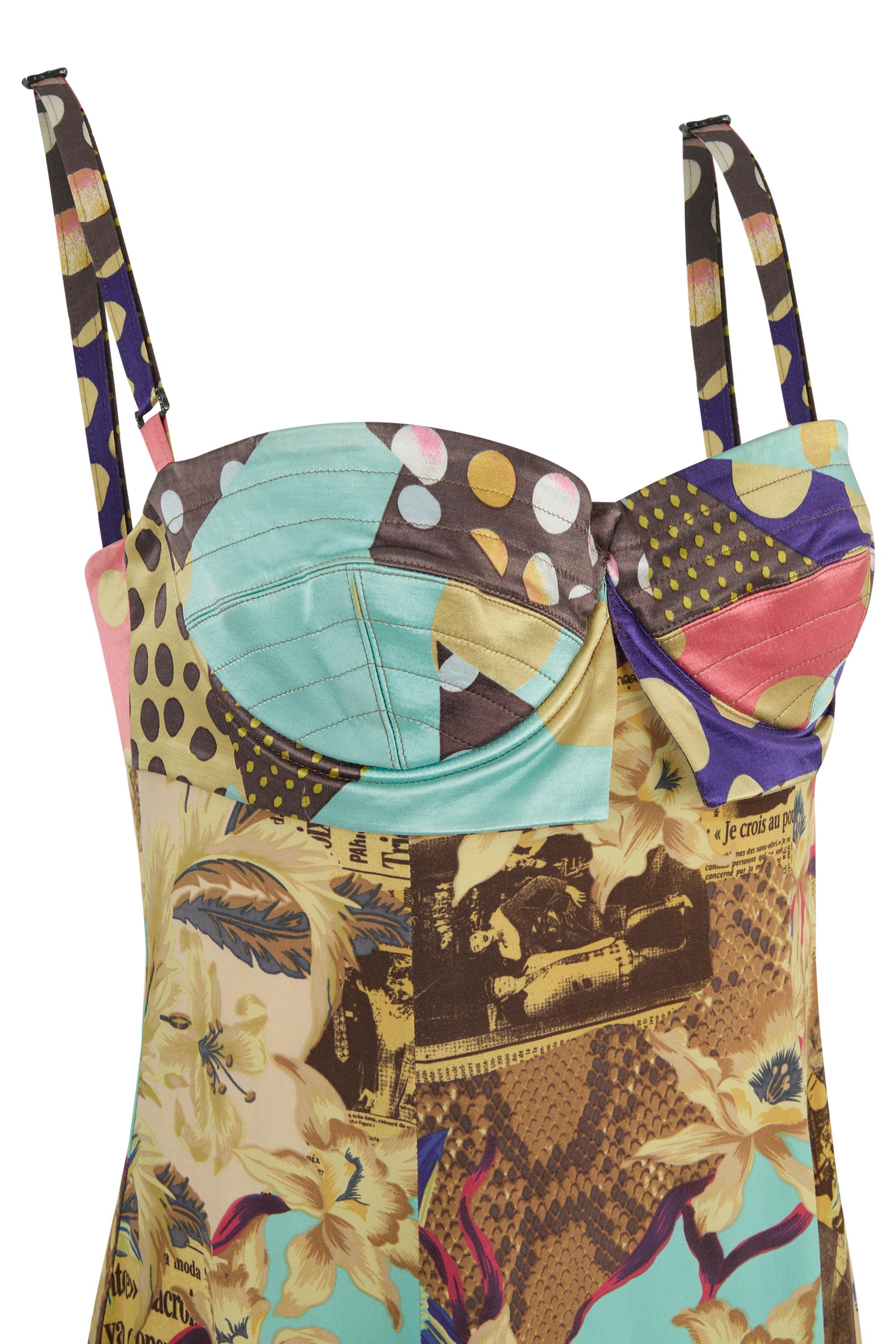 Vintage Christian Lacroix 1990er Jahre Abstraktes Muster Seidenkleid im Zustand „Hervorragend“ im Angebot in London, GB