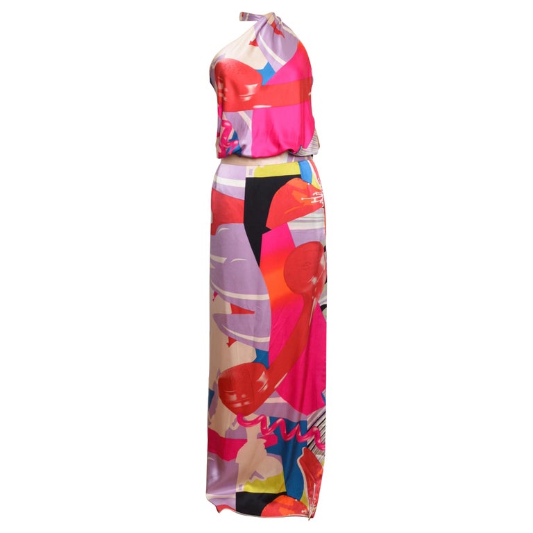2000s maxi dress 2000s Jean Paul Gaultier Khaki Tattoo Floral Maxi Dress  Dolce Vita Hub