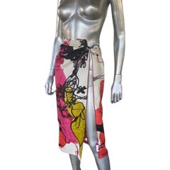 Christian Lacroix - Écharpe en soie multicolore à motif abstrait « Modèles »