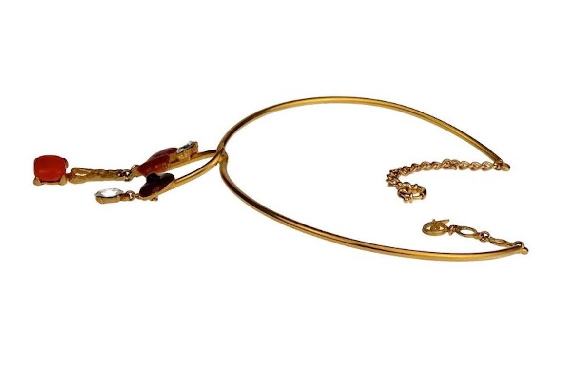 Women's Vintage CHRISTIAN LACROIX Abstract Modernist Rigid Choker Necklace For Sale