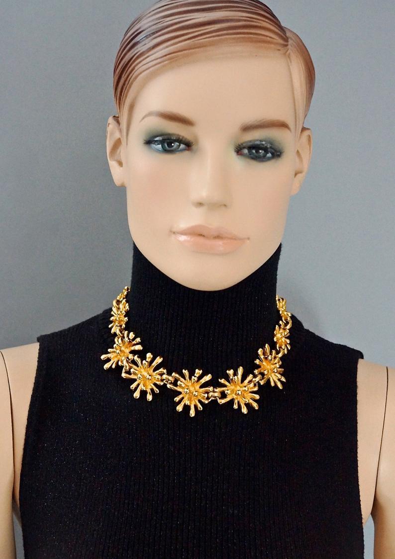 Women's Vintage CHRISTIAN LACROIX Anemone Sputnik Necklace