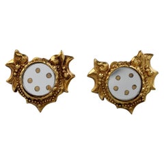 Vintage CHRISTIAN LACROIX Baroque Mirror Earrings