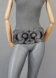 Vintage CHRISTIAN LACROIX Beaded Aztec Mask Belt