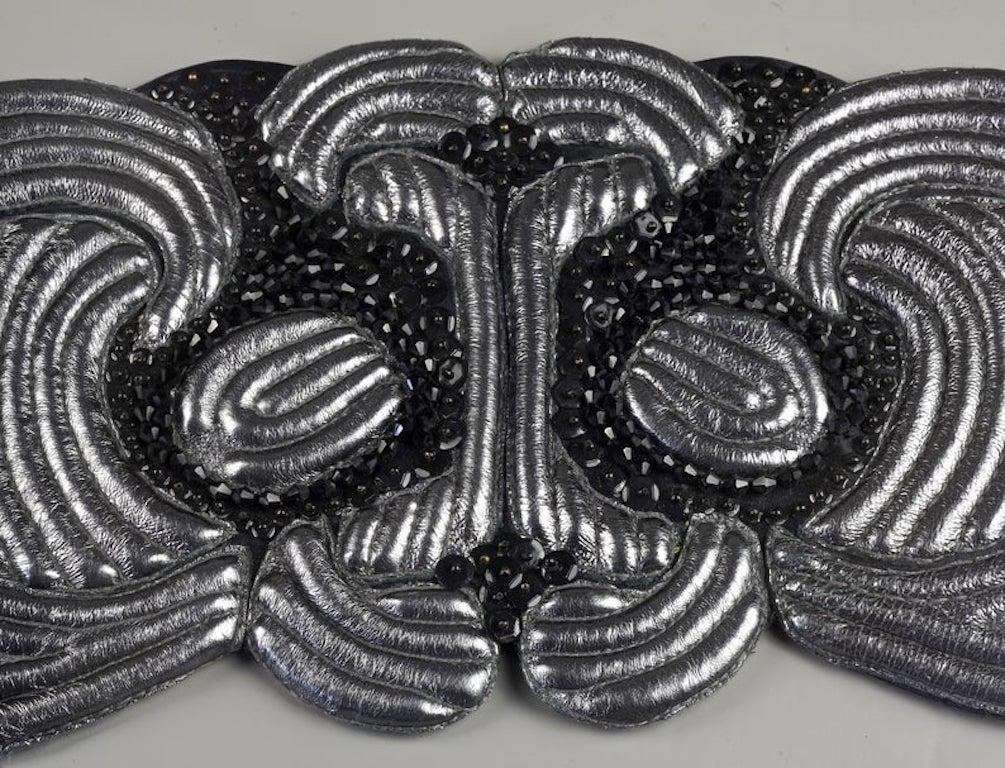 Women's Vintage CHRISTIAN LACROIX Beaded Aztec Mask Belt For Sale