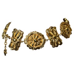Vintage Christian Lacroix Bijoux Gold-Tone Sculptural Chain Belt, Made in France