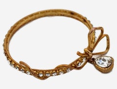 Vintage CHRISTIAN LACROIX Pulsera brazalete con lazo y brillantes