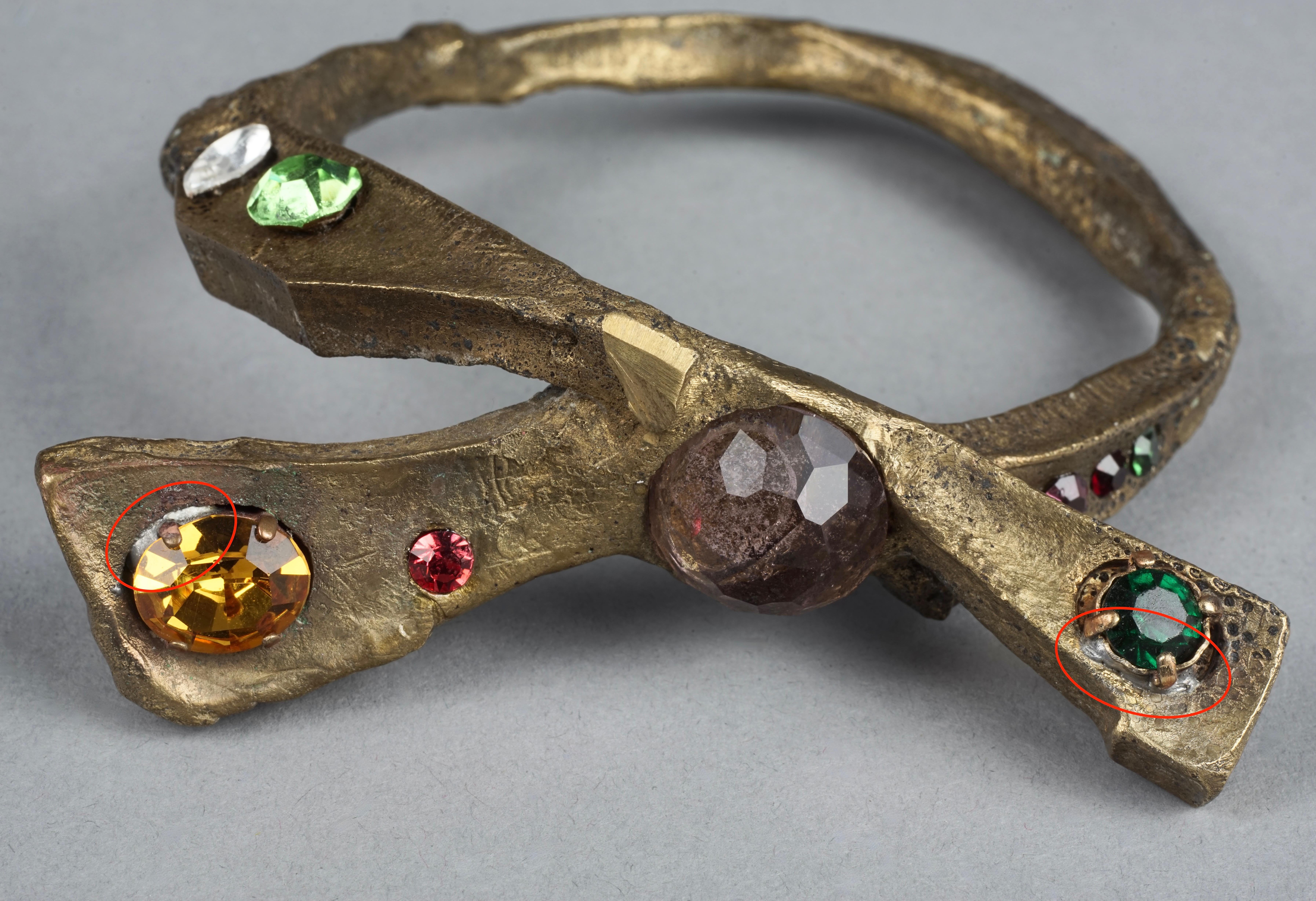 Vintage CHRISTIAN LACROIX by Christiane BILLET Sculptured Bow Bangle Bracelet For Sale 8