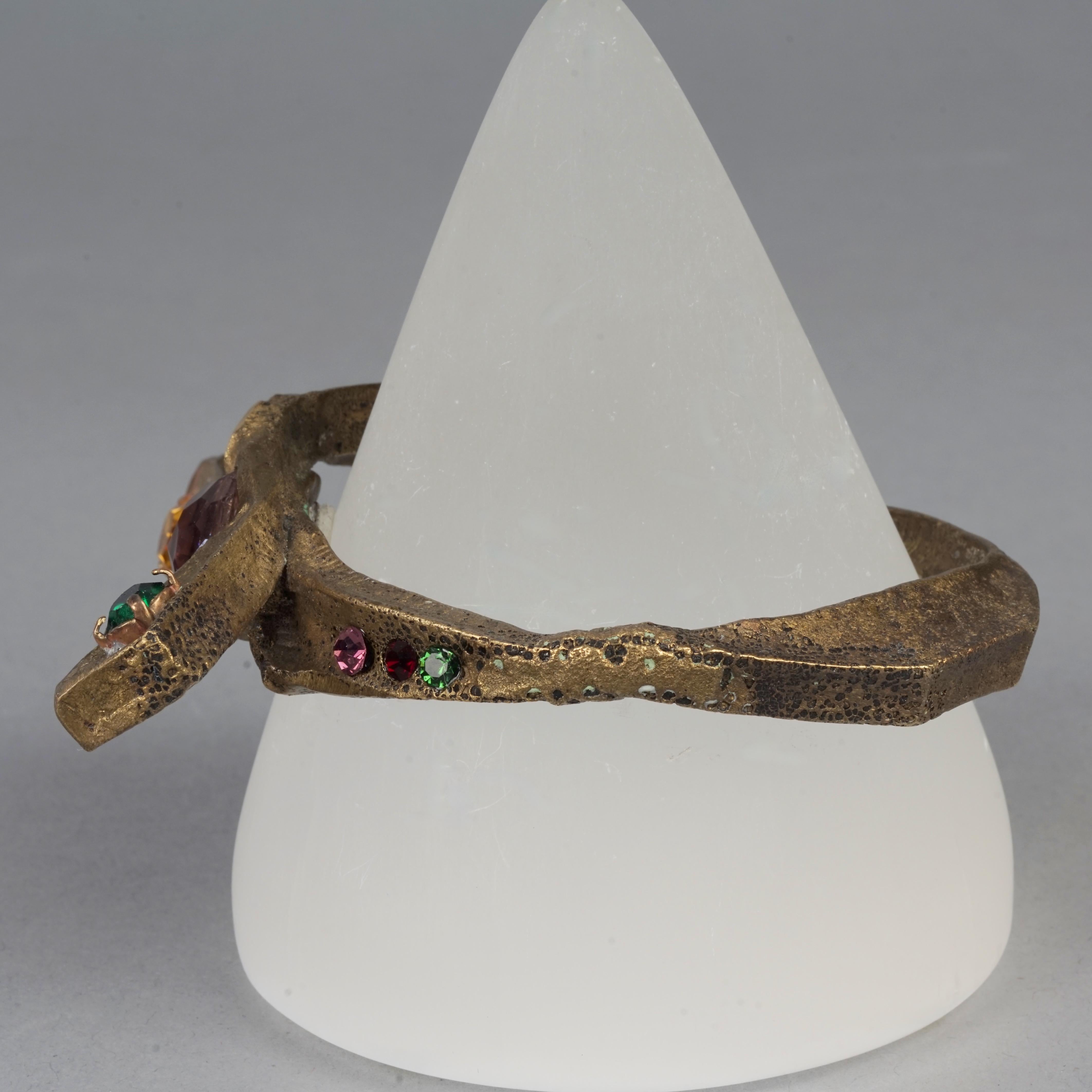 Vintage CHRISTIAN LACROIX by Christiane BILLET Sculptured Bow Bangle Bracelet For Sale 1