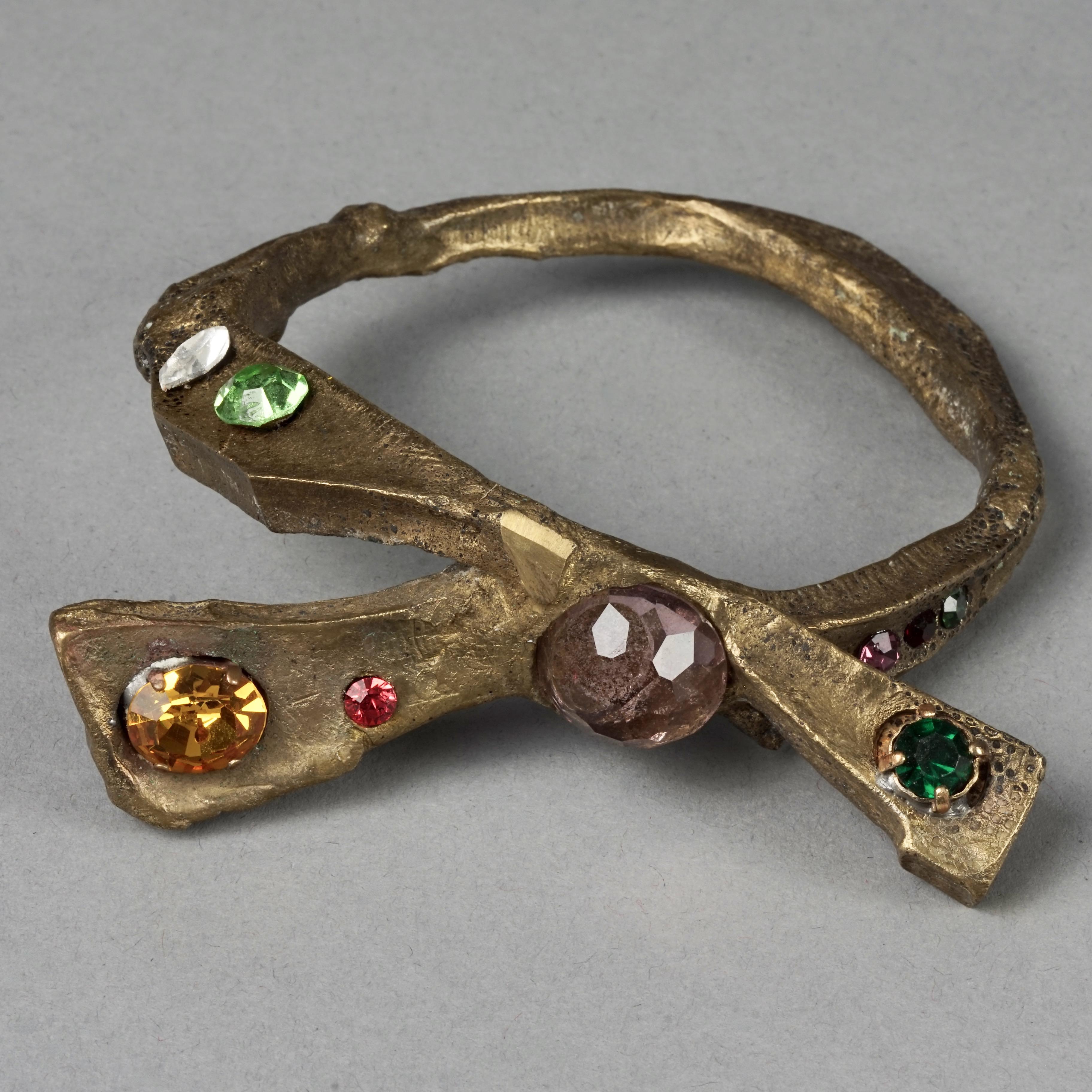 Vintage CHRISTIAN LACROIX by Christiane BILLET Sculptured Bow Bangle Bracelet For Sale 2