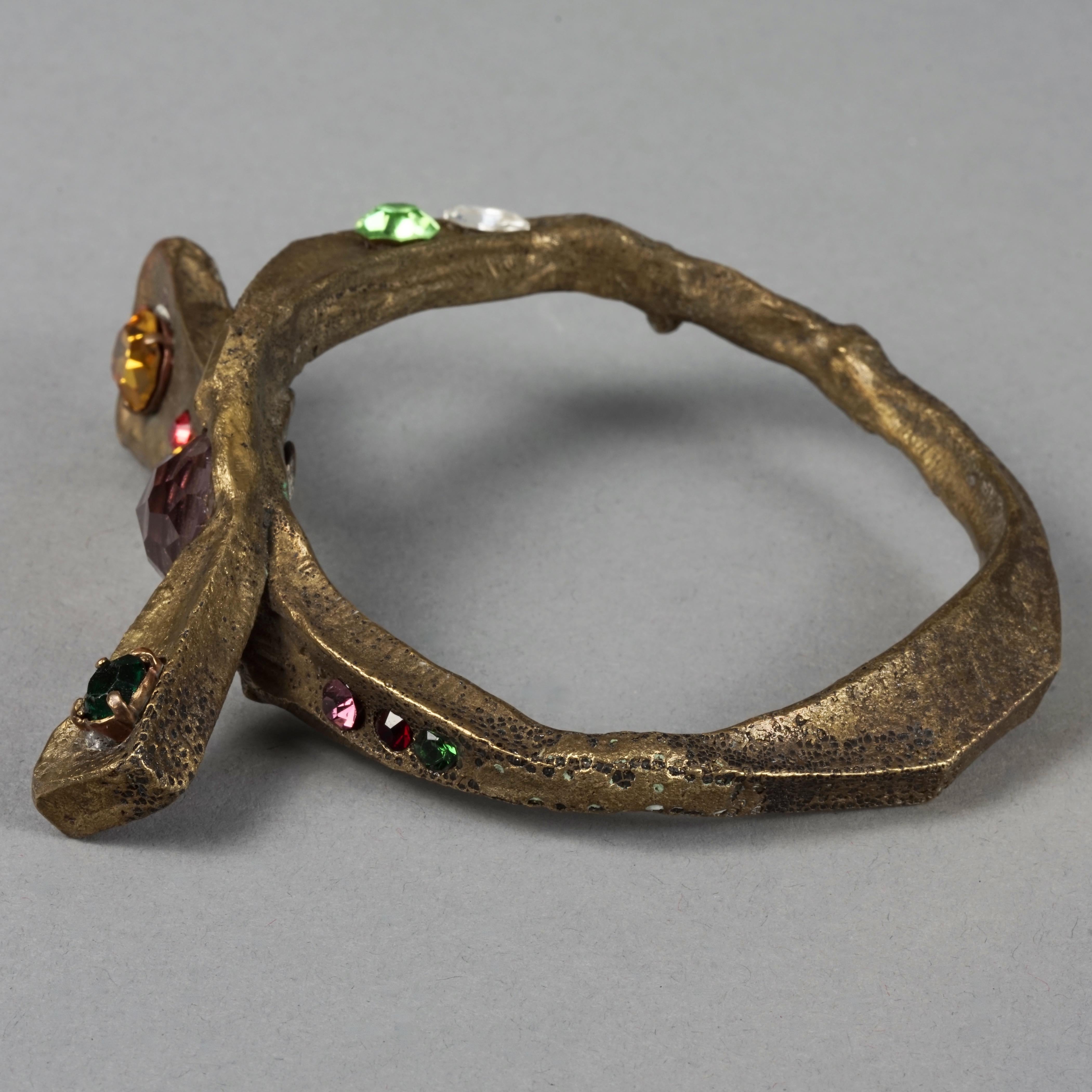 Vintage CHRISTIAN LACROIX by Christiane BILLET Sculptured Bow Bangle Bracelet For Sale 5